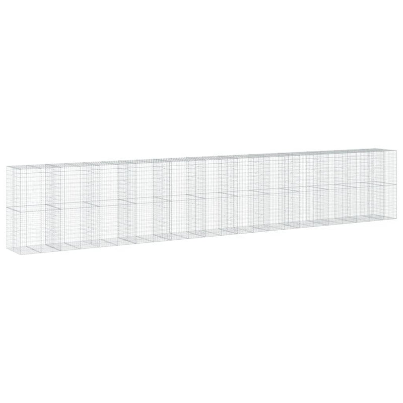 Load image into Gallery viewer, VidaXL Schanskorf 1150x100x200 cm gegalvaniseerd ijzer zilverkleurig
