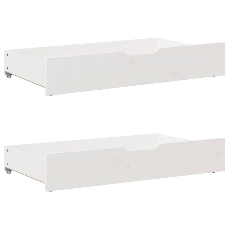 Load image into Gallery viewer, Vidaxl bedlades 2 st 90x55x17 cm massief grenenhout wit
