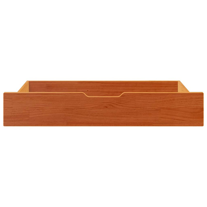 Load image into Gallery viewer, Vidaxl bedlades 2 st 90x55x17 massief grenenhout wasbruin
