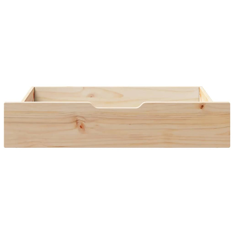 Load image into Gallery viewer, Vidaxl bedlades 2 st met wieltjes 80x55x17 cm massief grenenhout

