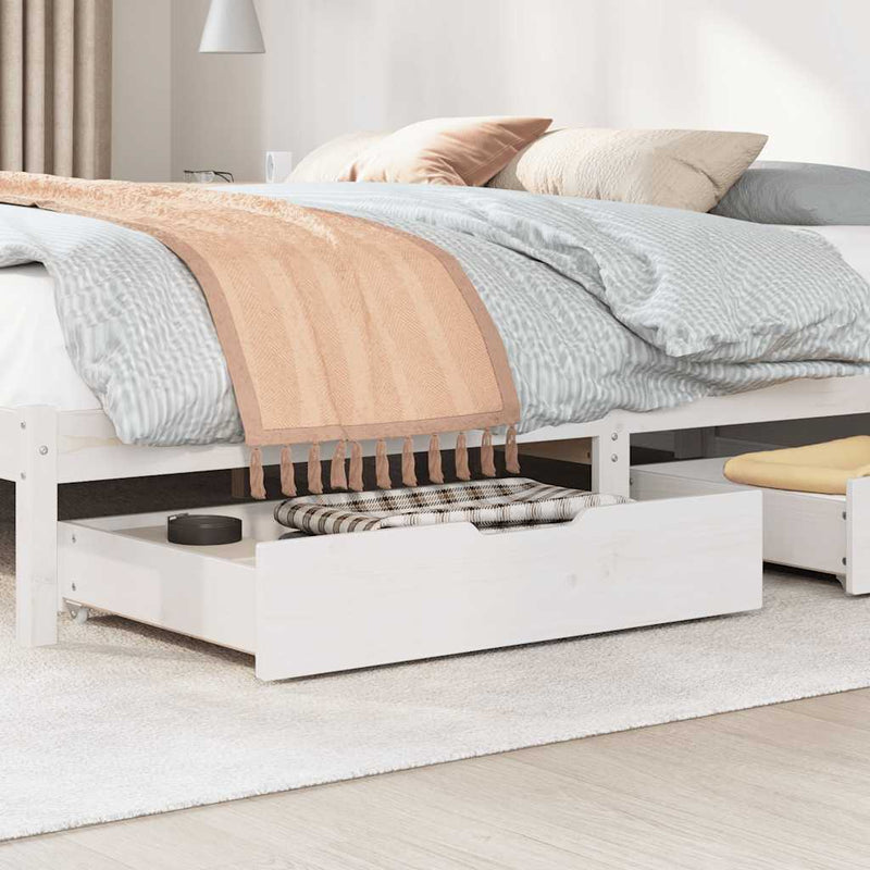 Load image into Gallery viewer, Vidaxl bedlades 2 st 80x55x17 cm massief grenenhout wit
