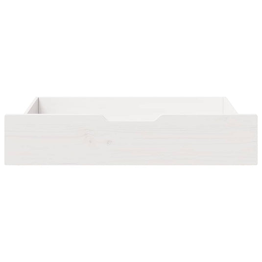 Vidaxl bedlades 2 st 80x55x17 cm massief grenenhout wit
