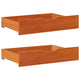 Vidaxl bedlades 2 st 80x55x17 massief grenenhout wasbruin
