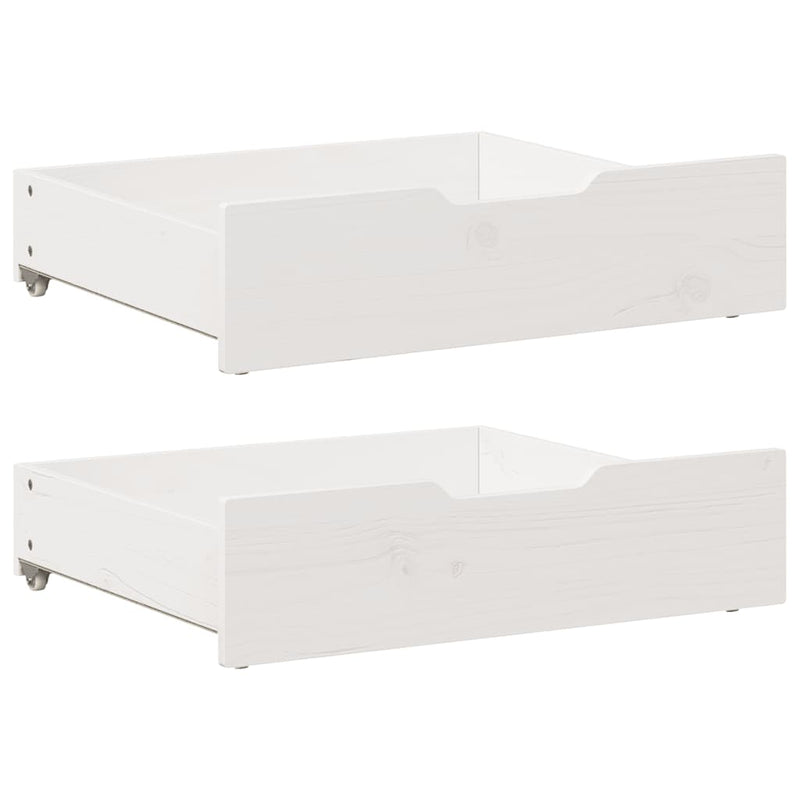 Load image into Gallery viewer, Vidaxl bedlades 2 st 75x55x17 cm massief grenenhout wit
