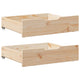 Vidaxl bedlades 2 st met wieltjes 65x55x17 cm massief grenenhout