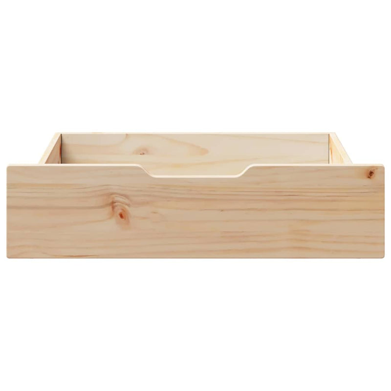 Load image into Gallery viewer, Vidaxl bedlades 2 st met wieltjes 65x55x17 cm massief grenenhout
