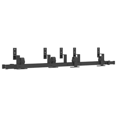 Vidaxl doos met onderdelen voor schuifdeur 152,5 cm staal zwart