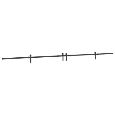 Vidaxl doos met onderdelen voor schuifdeur 427 cm staal zwart