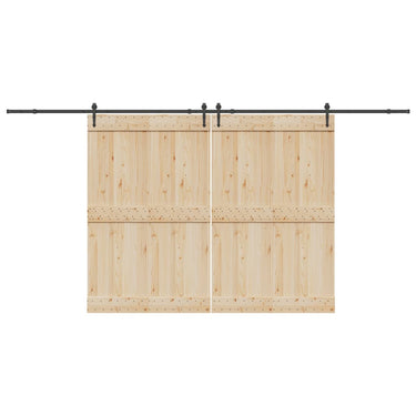 Vidaxl doos met onderdelen voor schuifdeur 427 cm staal zwart