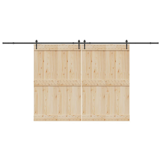 Vidaxl doos met onderdelen voor schuifdeur 427 cm staal zwart