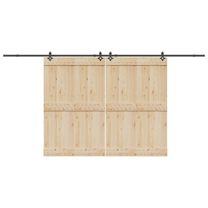 Vidaxl doos met onderdelen voor schuifdeur 427 cm staal zwart