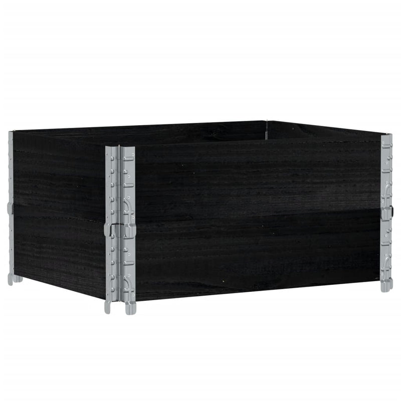 Load image into Gallery viewer, Vidaxl palletopzetranden 2 st 80x60 cm massief grenenhout zwart
