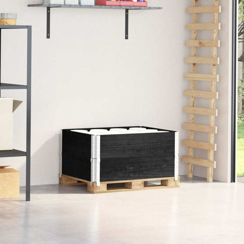 Load image into Gallery viewer, Vidaxl palletopzetranden 2 st 80x60 cm massief grenenhout zwart
