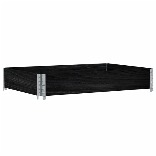 Vidaxl palletopzetrand 120x80 cm massief grenenhout zwart