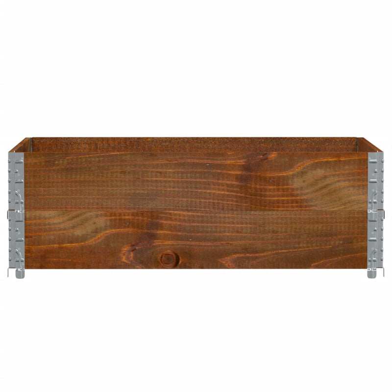 Load image into Gallery viewer, Vidaxl palletopzetranden 2 st 120x80 cm massief grenenhout bruin
