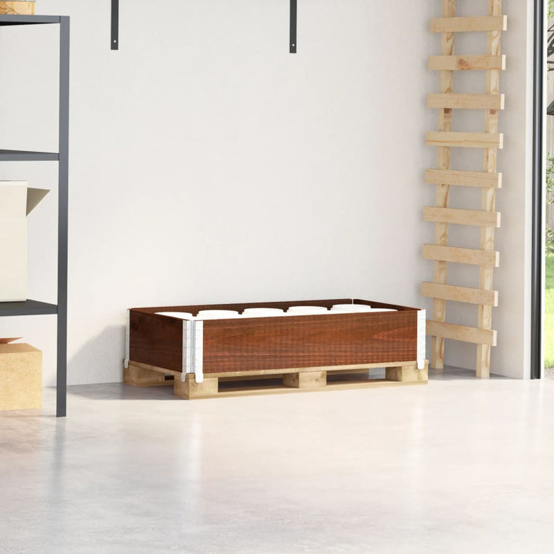 Load image into Gallery viewer, Vidaxl palletopzetrand 100x50 cm massief grenenhout bruin

