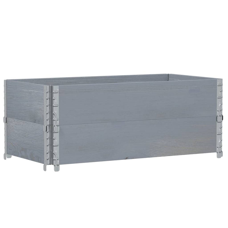 Load image into Gallery viewer, Vidaxl palletopzetranden 2 st 100x50 cm massief grenenhout grijs
