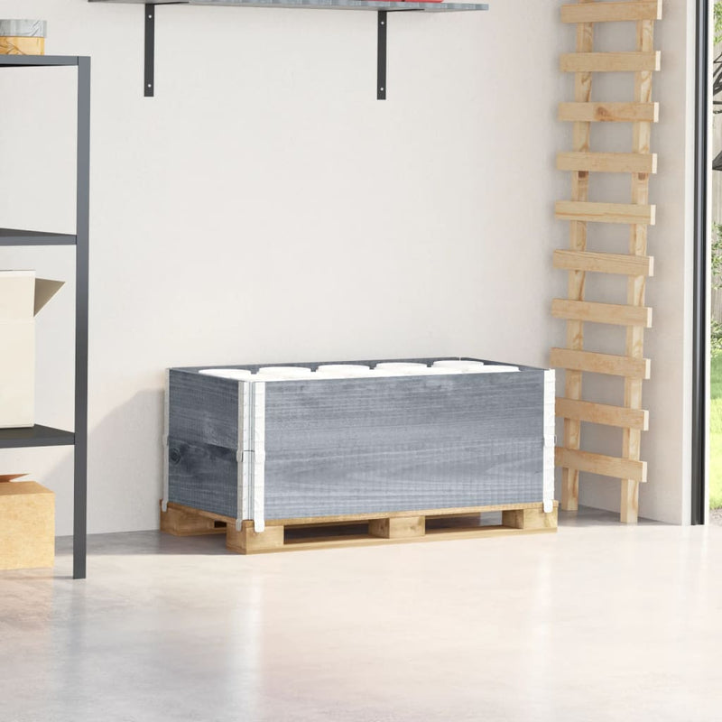 Load image into Gallery viewer, Vidaxl palletopzetranden 2 st 100x50 cm massief grenenhout grijs
