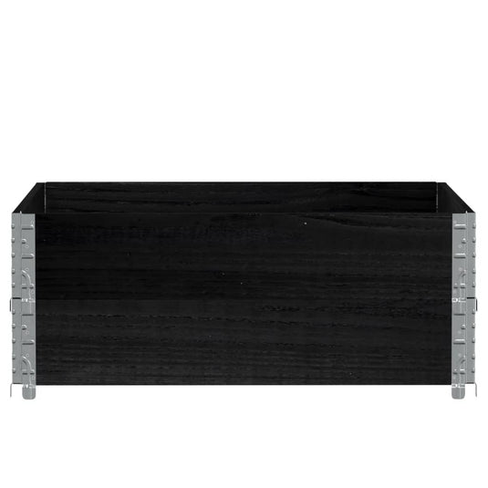Vidaxl palletopzetranden 2 st 100x100 cm massief grenenhout zwart