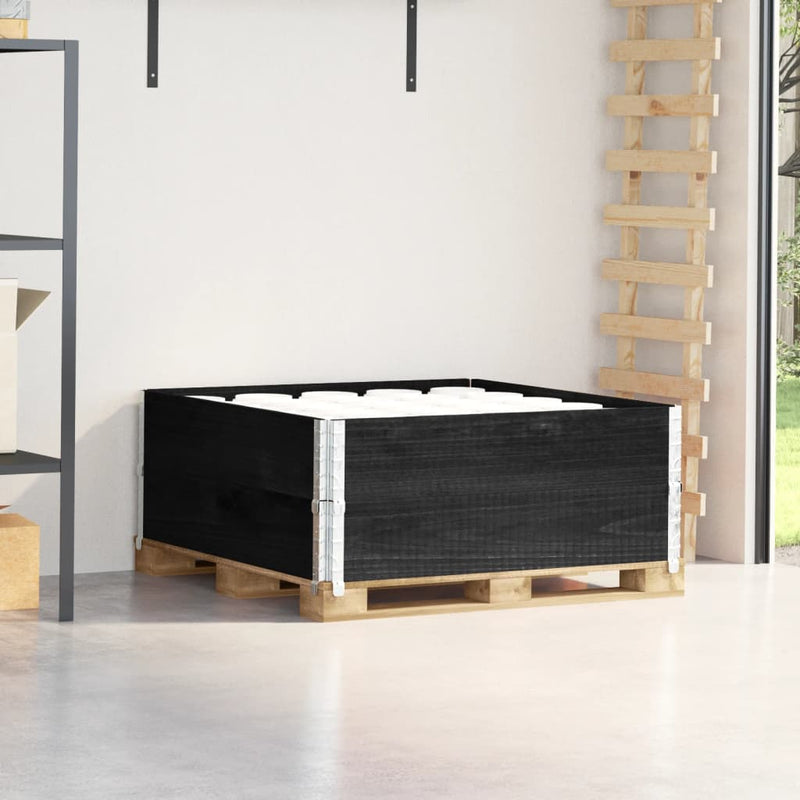 Load image into Gallery viewer, Vidaxl palletopzetranden 2 st 100x100 cm massief grenenhout zwart
