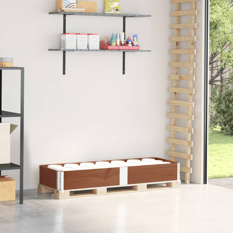 Load image into Gallery viewer, Vidaxl palletopzetrand 150x50 cm massief grenenhout bruin
