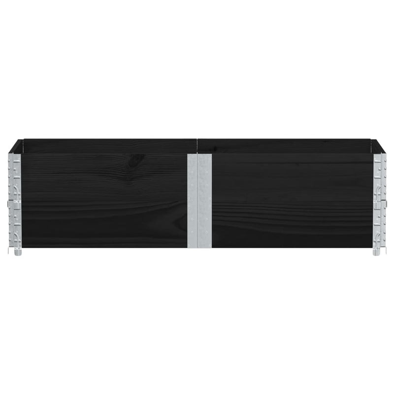 Load image into Gallery viewer, Vidaxl palletopzetranden 2 st 150x50 cm massief grenenhout zwart
