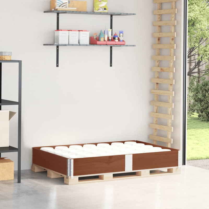 Load image into Gallery viewer, Vidaxl palletopzetrand 150x100 cm massief grenenhout bruin
