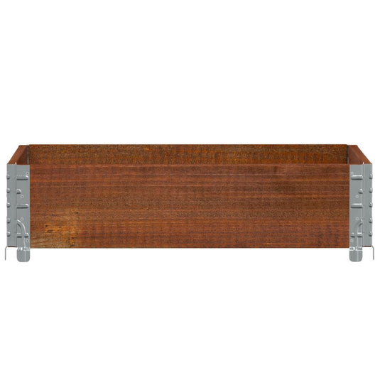 Vidaxl plantenbak 80x60 cm massief grenenhout bruin