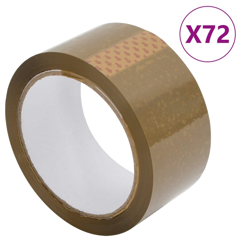 ギャラリービューアに画像をロードする, Vidaxl verpakkingstapes 72 st 48 mm x 66 m bruin
