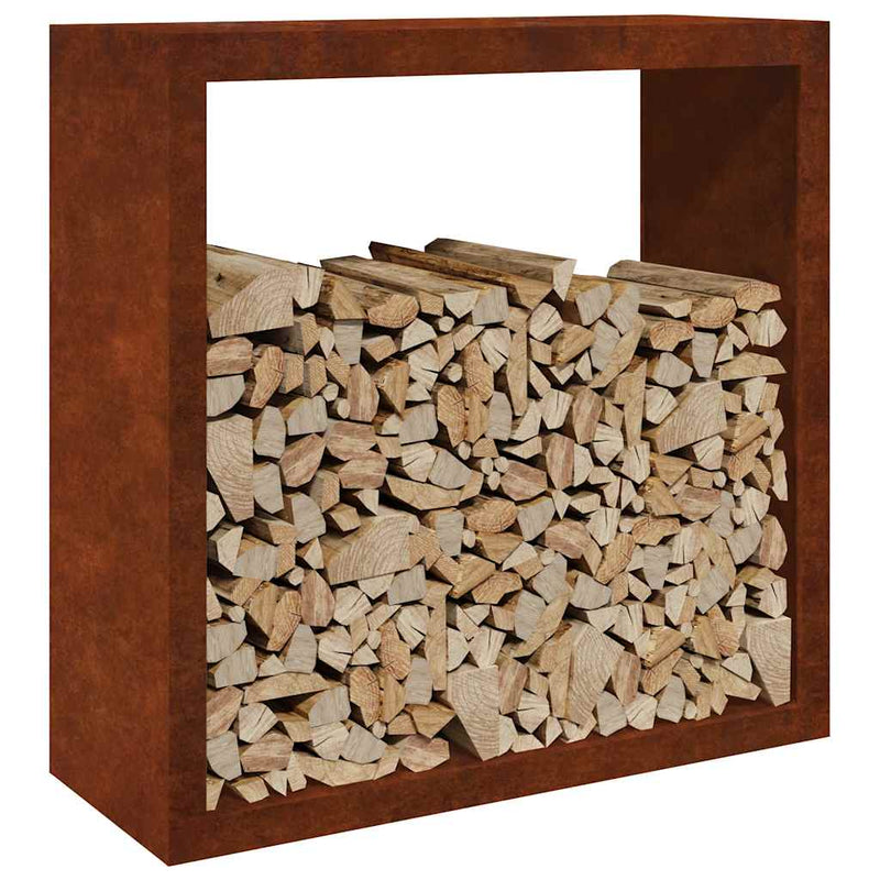 Load image into Gallery viewer, Vidaxl brandhoutrek 100x40x100 cm weervast staal
