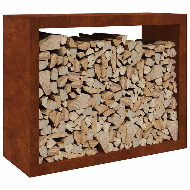 Load image into Gallery viewer, Vidaxl brandhoutrek 100x40x80 cm weervast staal
