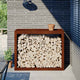 Vidaxl brandhoutrek 100x40x80 cm weervast staal