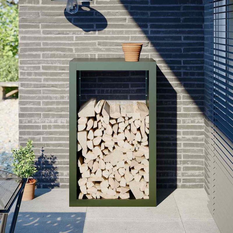 Load image into Gallery viewer, Vidaxl haardhoutrek 60x40x100 cm staal groen
