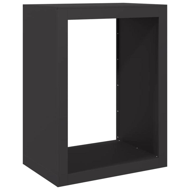 Load image into Gallery viewer, Vidaxl haardhoutrek 60x40x80 cm staal zwart
