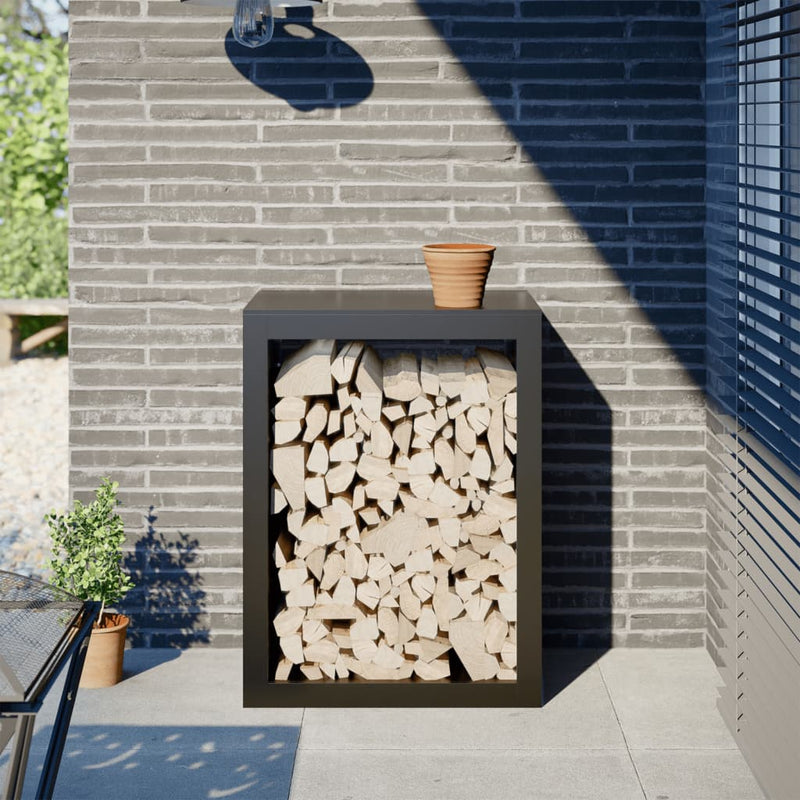 Load image into Gallery viewer, Vidaxl haardhoutrek 60x40x80 cm staal zwart
