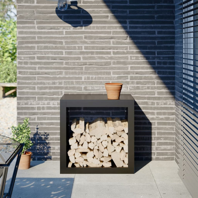 Load image into Gallery viewer, Vidaxl haardhoutrek 60x40x60 cm staal zwart
