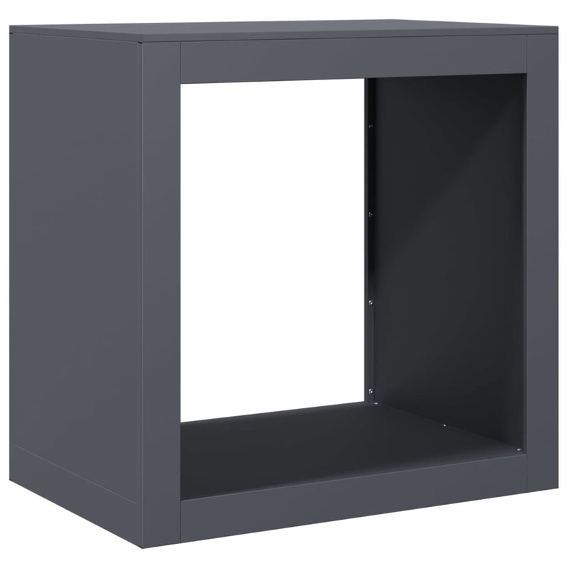 Afbeelding laden in galerijviewer, Vidaxl haardhoutrek 60x40x60 cm staal antracietkleurig
