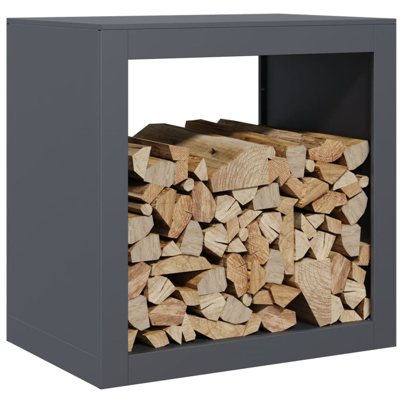 Afbeelding laden in galerijviewer, Vidaxl haardhoutrek 60x40x60 cm staal antracietkleurig
