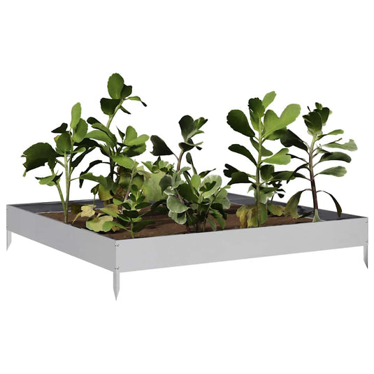 Vidaxl plantenbak verhoogd 100x100x18,5 cm gegalvaniseerd staal