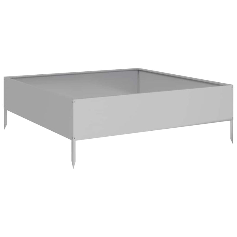 Load image into Gallery viewer, Vidaxl plantenbak verhoogd 100x100x33,5 cm gegalvaniseerd staal
