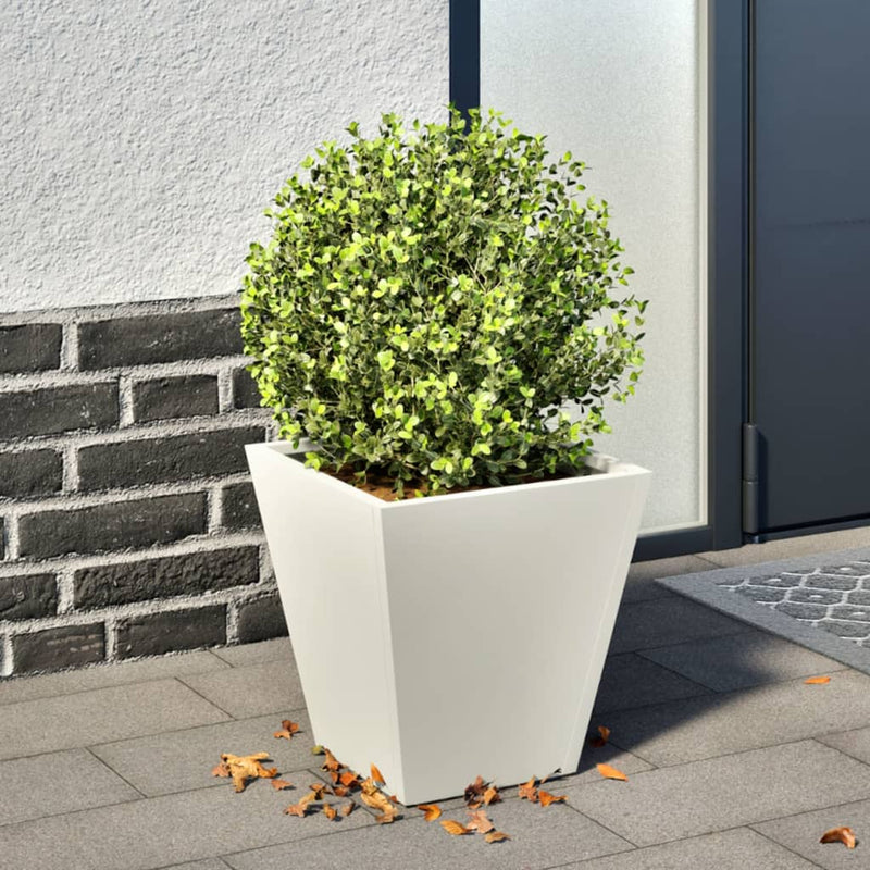 Load image into Gallery viewer, Vidaxl plantenbak 30x30x30 cm staal wit
