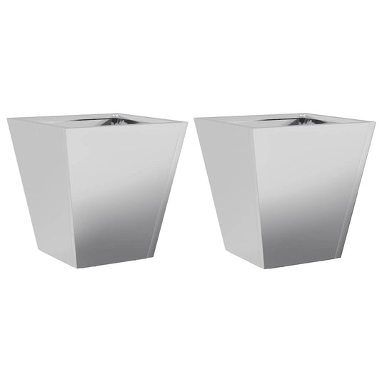 Vidaxl plantenbakken 2 st 30x30x30 cm gegalvaniseerd staal