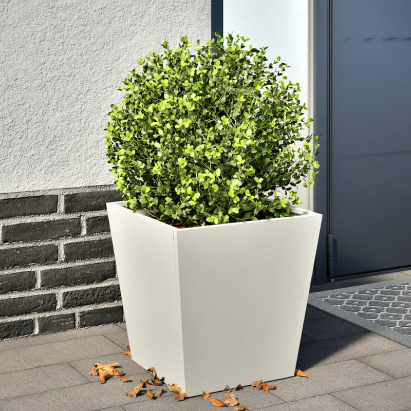 Load image into Gallery viewer, Vidaxl plantenbak 40x40x40 cm staal wit
