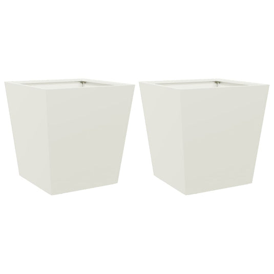 Vidaxl plantenbakken 2 st 40x40x40 cm staal wit