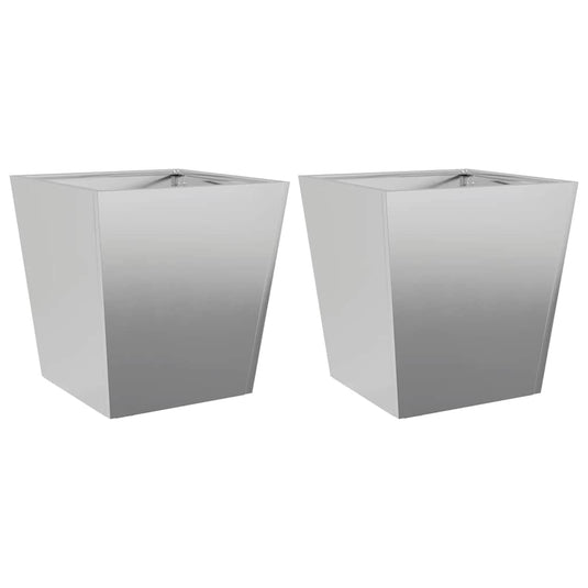 Vidaxl plantenbakken 2 st 40x40x40 cm gegalvaniseerd staal