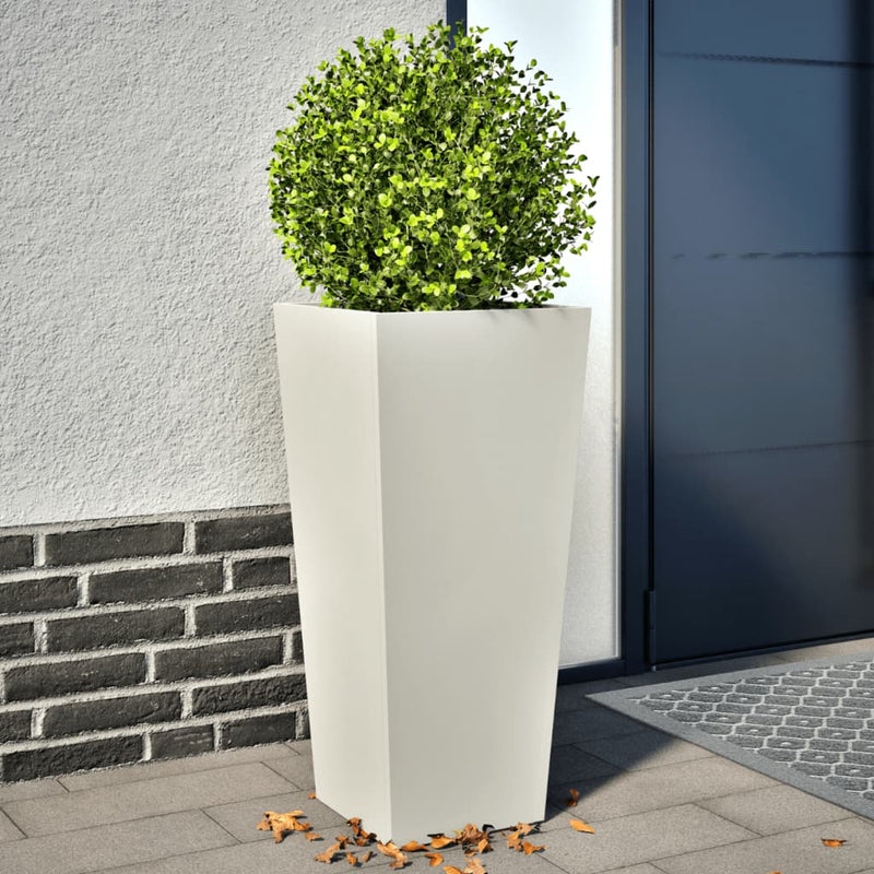 Load image into Gallery viewer, Vidaxl plantenbakken 2 st 35x35x75 cm staal wit
