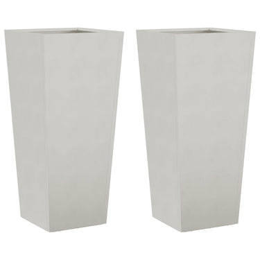 Vidaxl plantenbakken 2 st 35x35x75 cm roestvrij staal