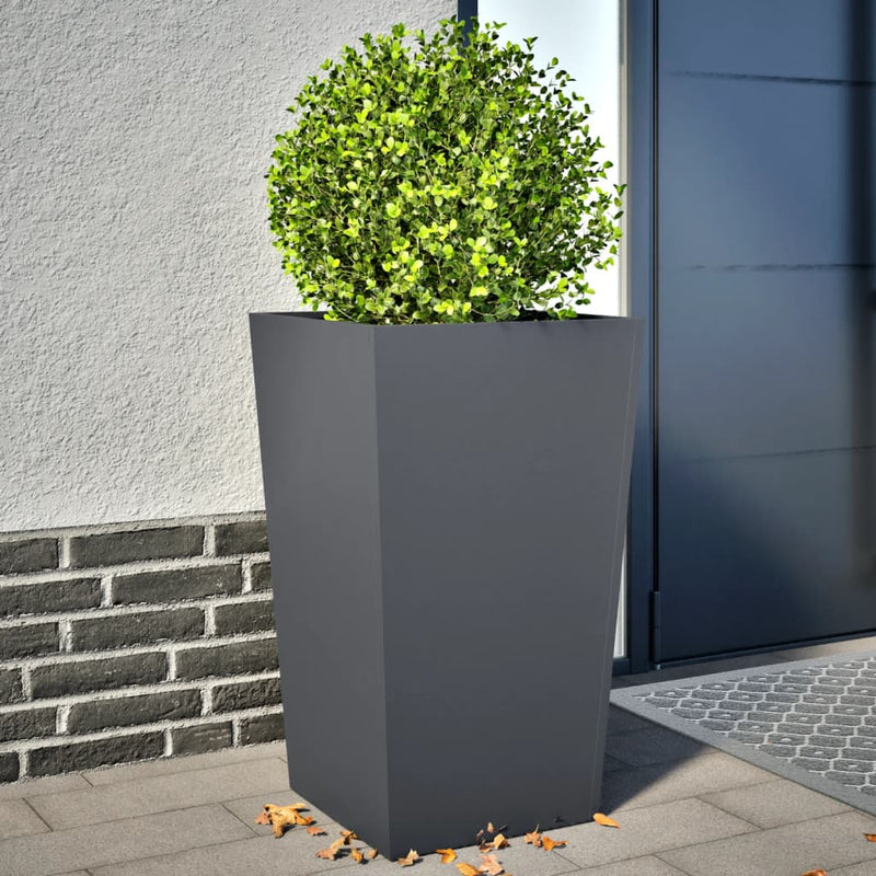 Load image into Gallery viewer, Vidaxl plantenbakken 2 st 45x45x75 cm staal antracietkleurig

