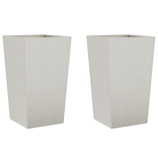 Vidaxl plantenbakken 2 st 45x45x75 cm roestvrij staal