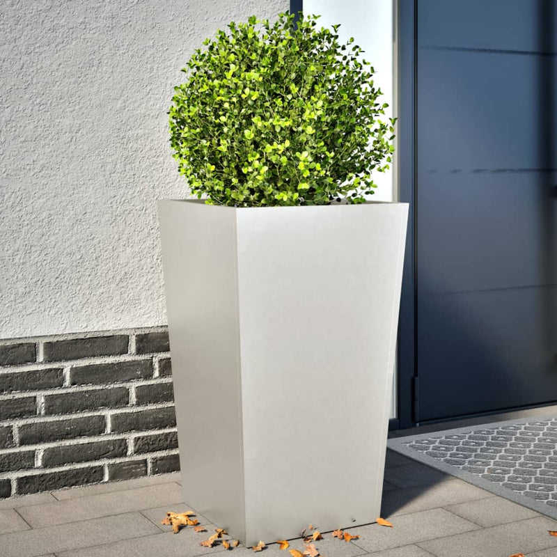 Afbeelding laden in galerijviewer, Vidaxl plantenbakken 2 st 45x45x75 cm roestvrij staal
